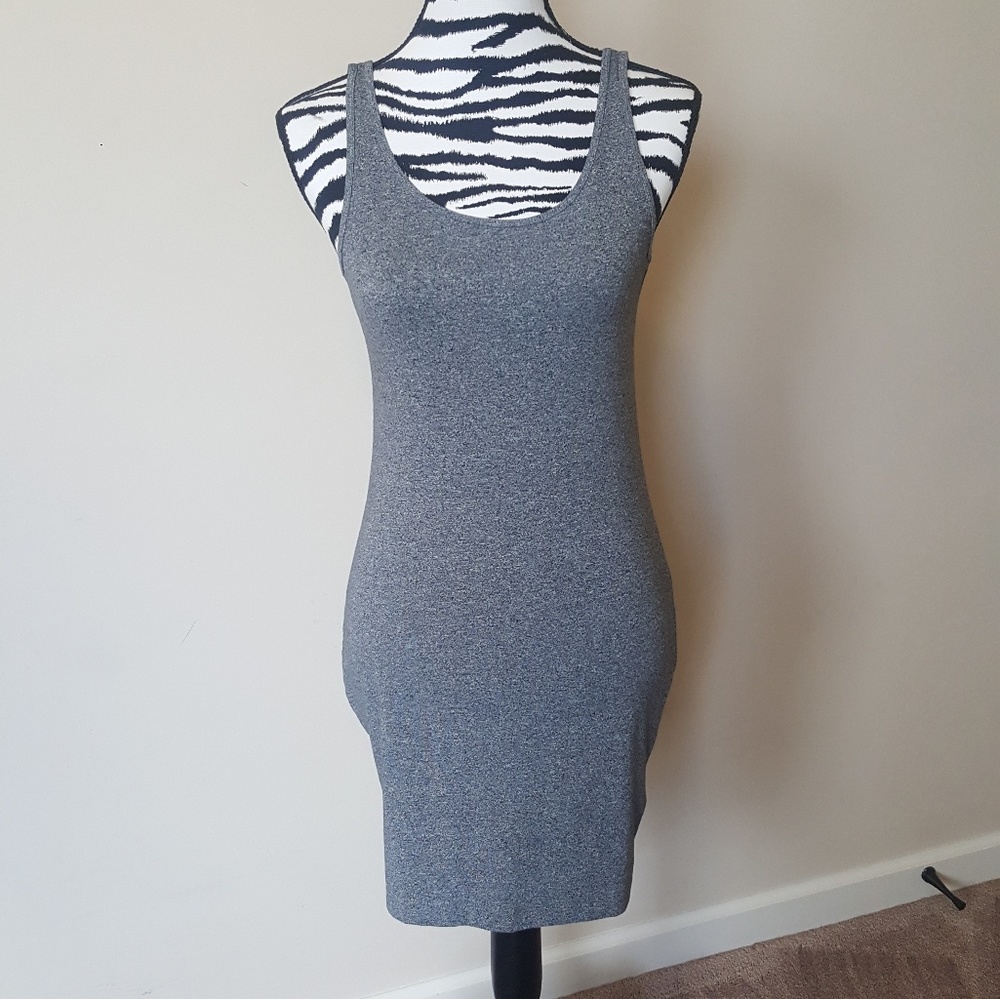 H & M Basic Heather Grey Body Con Dress